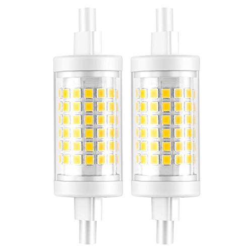 KINDEEP R7S LED Bulb 78mm, 6000K Daylight White, 360 Degrees Double Ended J Type T3 J78 LED Floodlight Bulb, 60W Halogen Replacement, Non-dimmable, 2-Packs