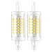 R7S LED Bulb 78mm, KINDEEP 6000K Daylight White, 360 Degrees Double Ended J Type T3 J78 LED Floodlight Bulb, 60W Halogen Replacement, Non-dimmable, 2-Packs