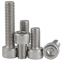 MonsterBolts - M3 x 6mm Socket Head Screws, DIN 912, Marine Grade Stainless Steel, 10 Pack
