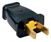 Pass & Seymour SA440BKCC10 Residential Non Polarized Plug 15-Amp 125-volt Straight Blade, Black