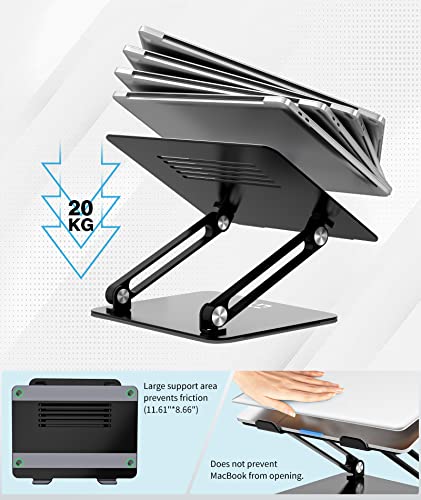 Laptop-Stand-EPN-Ergonomic-Portable-Laptop-Riser-Adjustable-Height-Laptop-Holder-with-Non-Slip-Silicone-Aluminium-Alloy-Compatible-for-MacBook-Lenovo-and-notebooks-up-to-17-Inch-Black