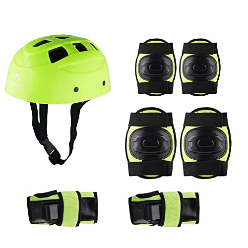 FACTO POWER Skating Guard, Protective Skating Guard Kit | Skate, Cycling, Running Protection Set | Multi Sport Gear for Children Age 8-12 Years (Size : M) (Color : Green) (Helmet Type : PVC) (B0CJY52VCL) Amazon Price History, Amazon Price Tracker