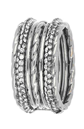 Bague 2begold or 18 ct argent 925 jaune d'une finition joaillerie aux cristaux purs