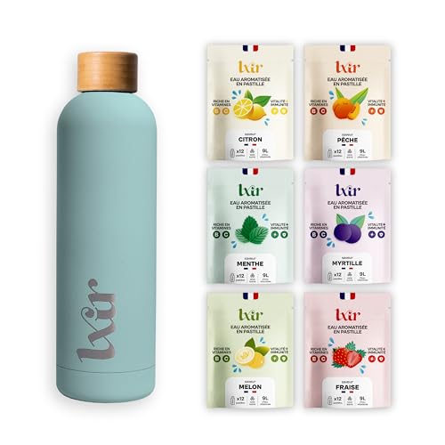 LXIR DRINK - Eau aromatisée en pastille sans sucre - Boisson multivitamines - Riche en vitamines C et B - Hydratation quotidienne - Beauté de la peau -...