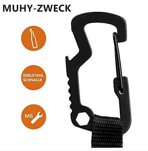 Voarge Retractable Card Holder ID Card Holder ID Holder Retractable Key Chain Key Zipper Strong Card Holder for Trousers Multitool Carabiner Hook - Image 2