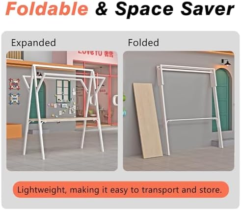 Foldable Mobile Farmers Market Stall Kiosk - Versatile Vending Cart for Cakes, Fruits, Flowers & Thrift - Portable Street Booth with Wheels (Yellow, 150CM/59in)