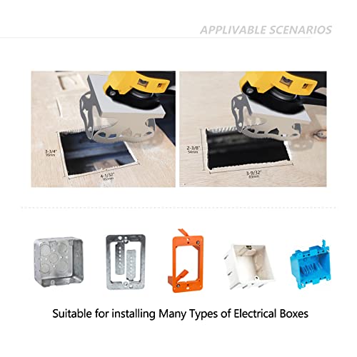 Gstk 2-Piece Stainless Steel Square And Rectangle Slot Cutter, The Perfect Accessory For Your Oscillating Multi-Tool #TOP6