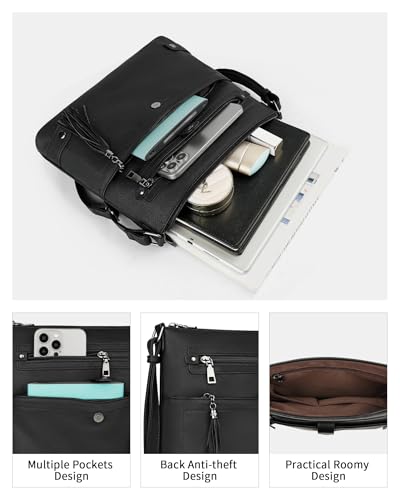 FADEON Crossbody Bags Purses for Women & Backpack Purse Black Collection4