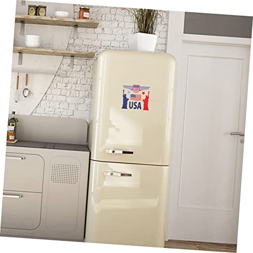 Uonlytech 9 Pcs Decorative Wall Stickers Puppy Stickers American Flag Decal American Flag Decor America Stickers Patriotic Window Decals Patriotic Glasses American National Day Sticker Mural #TOP1