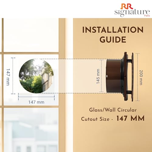 Image of RR Signature Vento Fresh Luxura 150 mm Exhaust Fan For Kitchen, Bathroom | Silent, Compact Design, Easy Install | Thermal Fuse | High Speed 100% Powerful Copper Motor | 2 Year Warranty [Wood Finish]