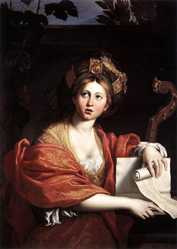 Affiche la sibylle de Cumes Domenichino reproduction sur toile pour salon 60x90cm