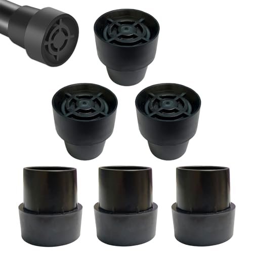 XATAMIO 6 Pieces Mini Trampoline Leg Cap Tips, Rubber Caps Fits 1 Inch Inside Diameter Trampoline Leg Chair Leg, Trampoline Replacement Parts