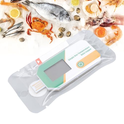 TOPINCN USB Temperature Data Logger Recorder, 32,000 Points High Accuracy Single Use IP67 Digital Temperature Humidity Data Logger for Cold Chain Transportation