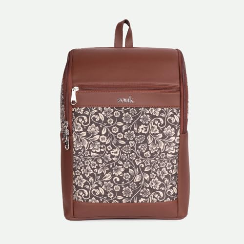 Image of ZOUK Amalia Unisex Vegan Leather Laptop Backpack (Large) | Stylish Office & Travel Backpack for Men & Women | Fits 15-inch Laptop |