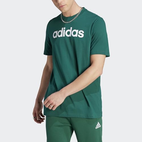 adidas Men's Essentials Single Jersey Linear Embroidered Logo T-Shirt Legacy4