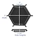 RNK Gaming Folding Hexagon Dice Tray PU Leather and Black Velvet for dice Rolling Games Like DND d&d