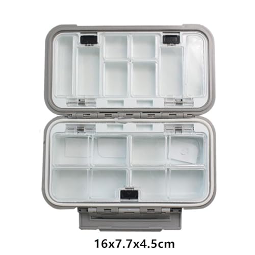 Boîte de rangement portable pour appâts avec compartiments pour accessoires pour faciliter l'organisation du matériel de pêche