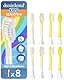 demirdental Ersatzbürsten for Kids passend für Philips Sonicare Ersatzbürsten Kids, Kinder Schallzahnbürsten, Kinder Ersatzbürsten ab 7 Jahre, entspricht HX6048, Gelb, 8er Set