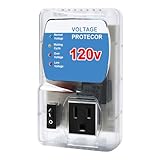 Electronic Home Appliance Voltage Protector, Single Outlet Surge Protector for Refrigerator, TV, AC, Washing Machine, Game Console,110V 120V 127V Brownout Protector, 4-Level Adjustable 90-140V