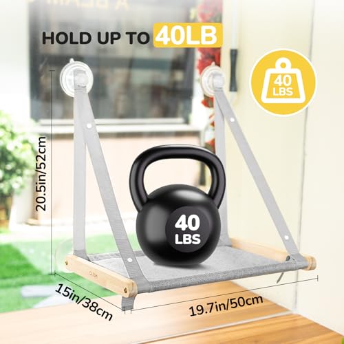 CATISM Poleiro de Janela para Gatos, Assento de Janela de Rede para Gatos, Cama de Rede de Janela pa