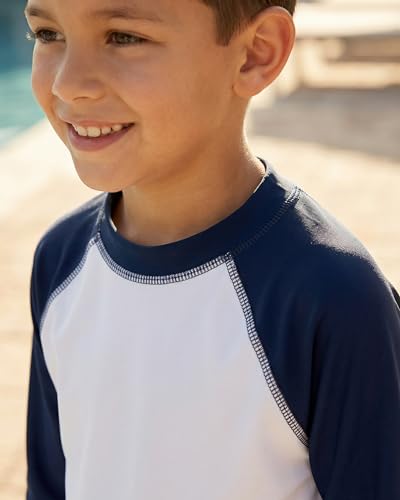 Image of City Threads Rash Guard for Boys SPF 50+ Made in USA, Long Sleeve Swim Shirt with Sun Protection, Toddler, and Youth Sizes