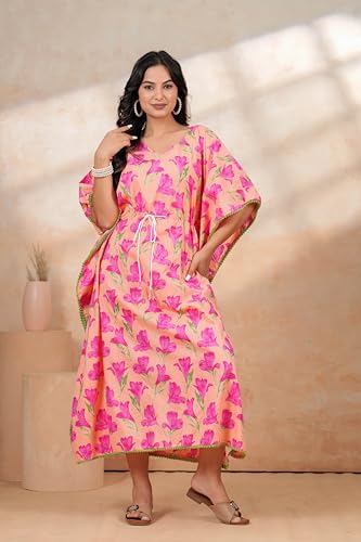 Image of BLOCKS OF INDIA Hand Block Kaftan in Cotton Fabric
