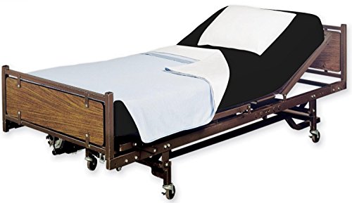 Image of Twin XL 100% Cotton Jersey Sheet Set, Soft & Comfy, Hospital, Black