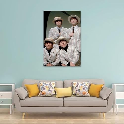 LUISAS Poster décoratif sur toile The Beatles – Impression d’art moderne pour chambre à coucher – 30 x 45 cm - Les Beatles, Paul McCartney, John Lennon, RIngo Starr, George Harrison LUISAS Poster décoratif sur toile The Beatles - Impression d'art moderne pour chambre à coucher - 30 x 45 cm – Image 3