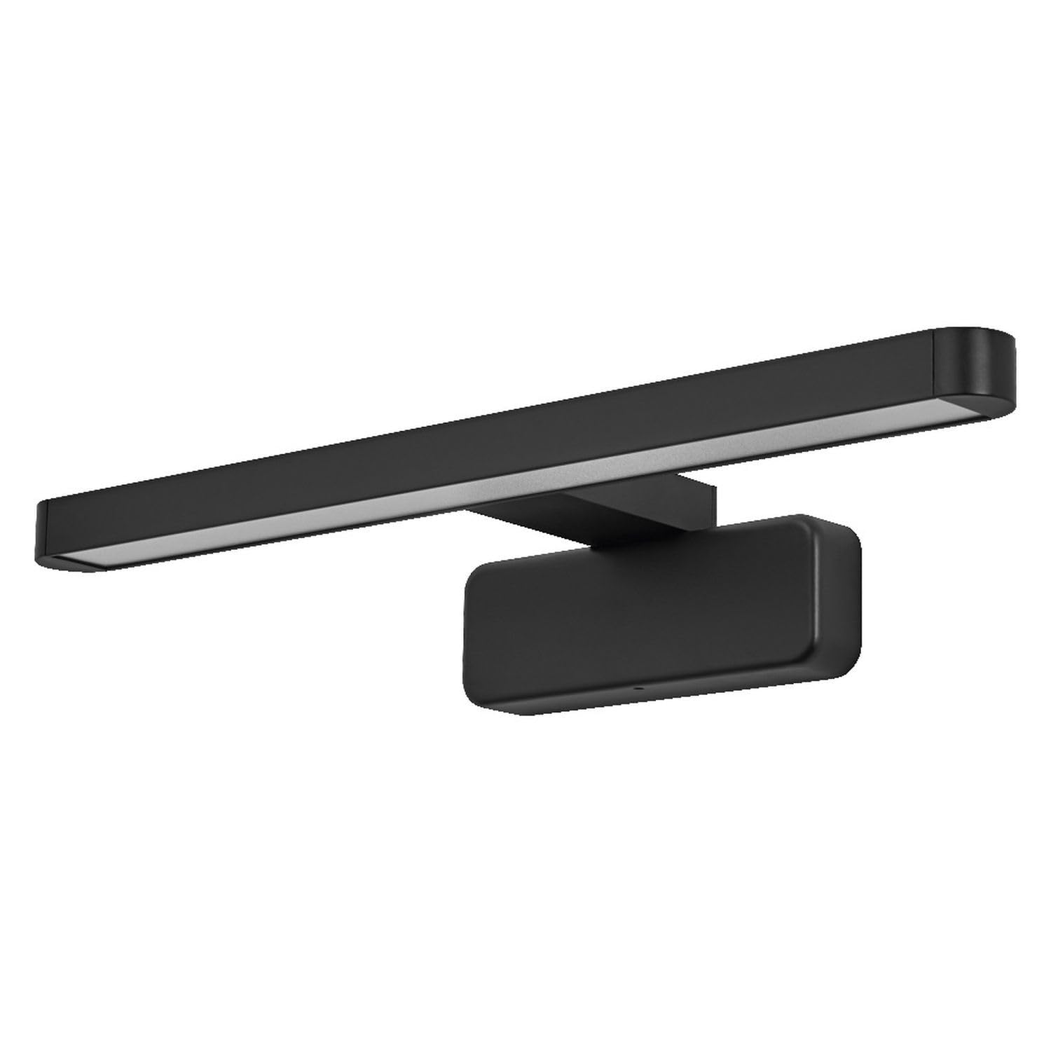 Licht-Erlebnisse LED Spiegellampe Aluminium Metall Schwarz 3000-4000 K IP44 modern gemütlich Bad WC Spiegelbeleuchtung B:40 cm Wandleuchte Badezimmer