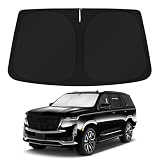 KUST Windshield Sun Shade for Cadillac Escalade Accessories 2021-2025 2026 Window Sunshade Sun Visor Protector Foldable Blocks UV Rays Keep Your Car Cooler