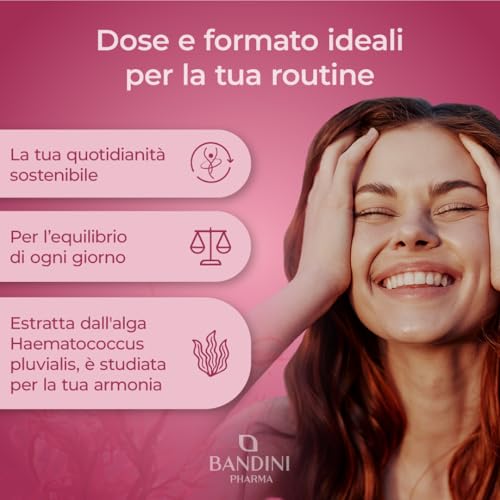Bandini® Astaxantina Pura 270 Capsule - 9 Mesi Di Scorta | Potente Antiossidante Naturale Da Alga Haematococcus Pluvialis | Natural Astaxanthine 8 Mg Per Capsula | Senza Magnesio Stearato, Senza Ogm - 2
