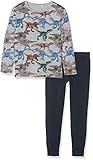 Hautfreundliches Material NAME IT Jungen Zweiteiliger Schlafanzug Nmmnightset Noos, Mehrfarbig (Grey Melange), 104