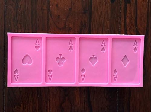 Juego de cartas de silicona molde de caramelo Aces Fondant Gumpaste Clay Mold