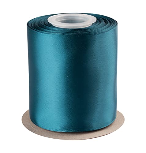Double Faced Satin Ribbon, 100mm X 22M, Solid Polyester Craft Ribbon, Perfect for Gift Wrapping Crafts