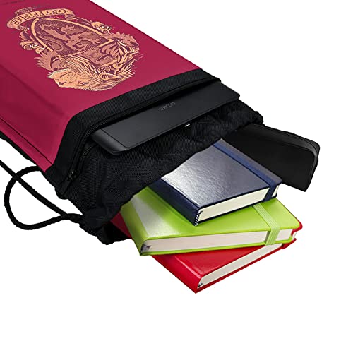 LOGOVISION Harry Potter Gryffindor Lion Crest Drawstring Backpack Sports Bag Sackpack 17" x 13", Perfect for Gym, Yoga or Practice4