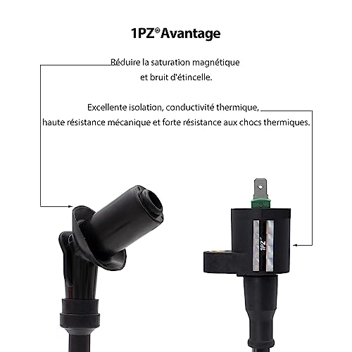 1PZ KB5-CO3 Zündspule Ersatz für Peugeot Buxy Citystar, Django, Elyseo, Elystar, JetForce, Kisbee, Looxor 50cc