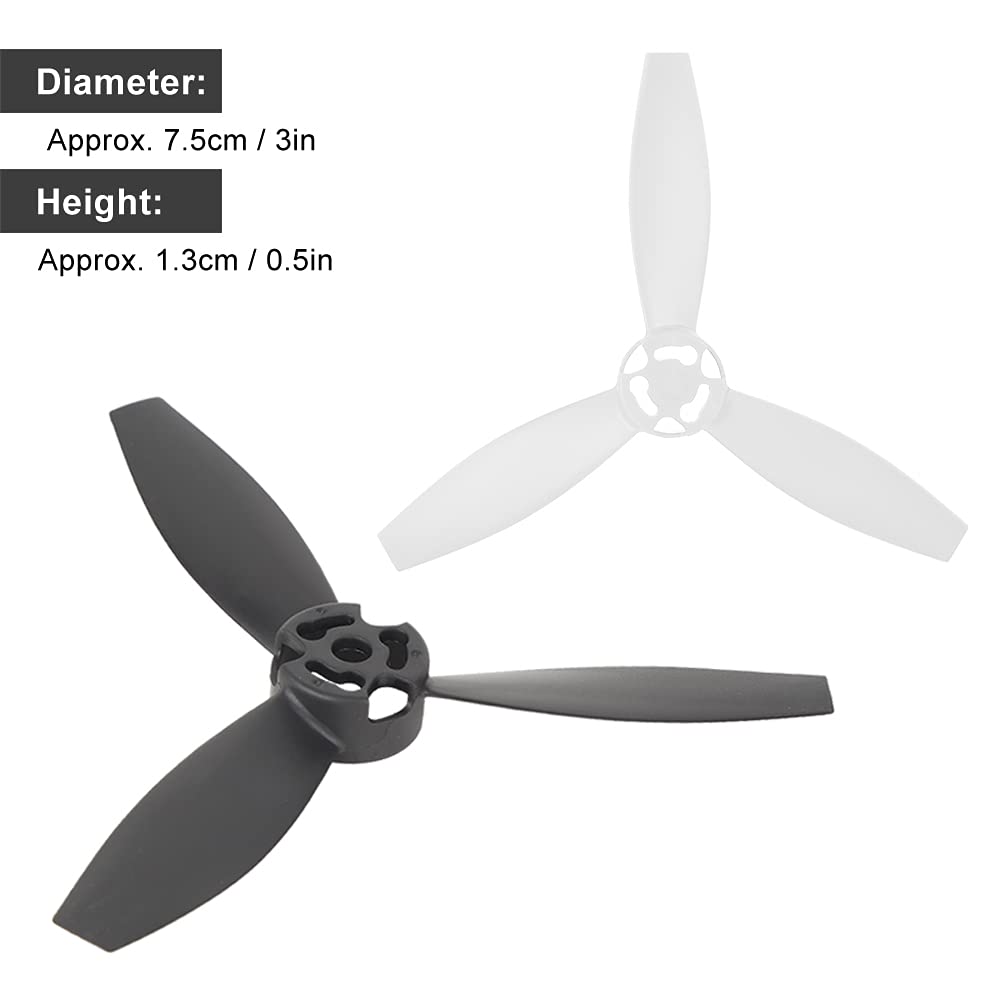 KIMISS 4 pezzi RC aereo accessori di ricambio Fit Bebop 2 eliche modificate per Bebop DroneType C (2 nero 2 bianco)