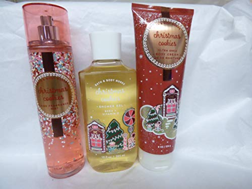 Bath & Body Works 2019 Christmas Cookies Body Cream Mist Shower gel set of 3 full size