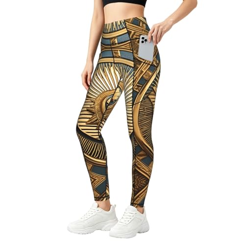 Leggings de cintura alta Sun Old con estampado egipcio de alta densidad