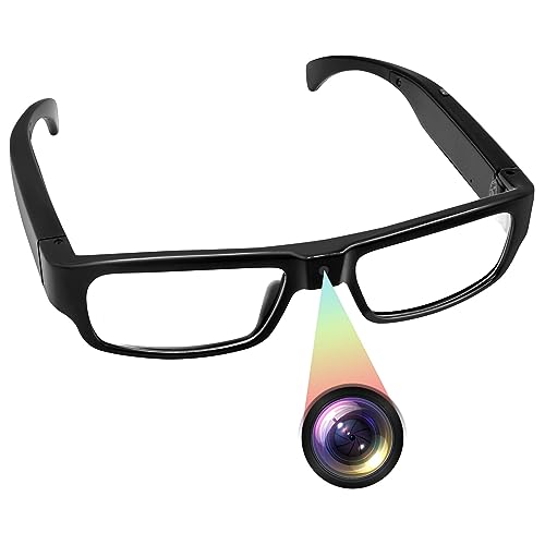 小型カメラ メガネ型カメラ ZHTNC 1080p メガネ型ビデオカメラ 眼鏡型防犯カメラ 隠しカメラ スパイカメラ アクションカメラ ウエアラブルカメラ 長時間録画 メガネ センターレンズ 透明メガネレンズ 35g軽量フレーム 128GBまで対応 防犯 ビデオ カメラ 会議/商談/授業記録 証拠収集 防犯対策