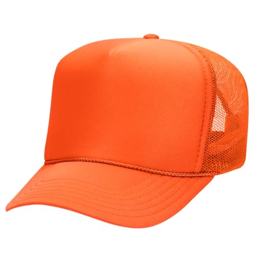 Image of OTTO Polyester Foam Front 5 Panel High Crown Mesh Back Trucker Hats in 97, Bulk, Wholesale