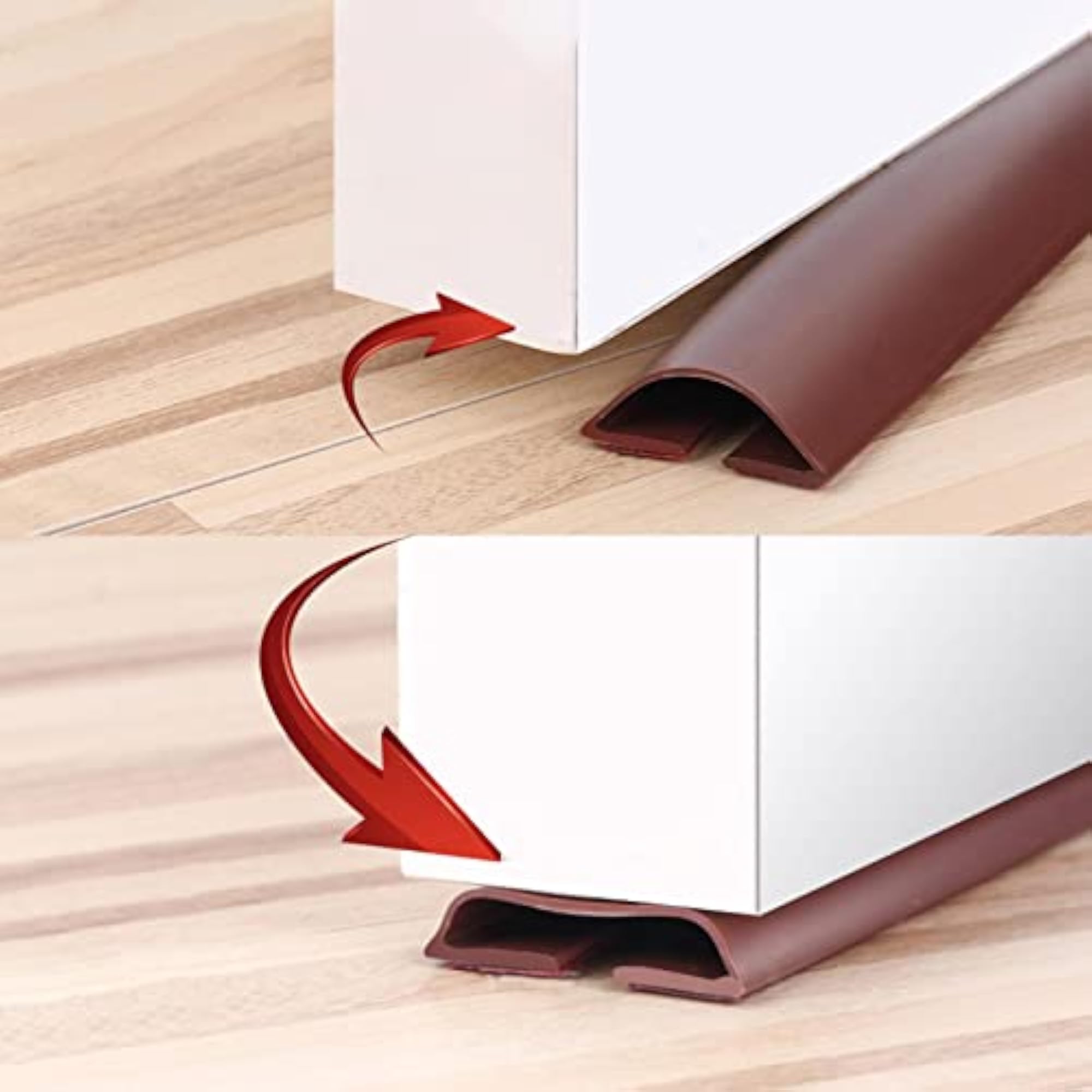 4x Door Bottom Seal Strip Draft Guard Noise Insulation
