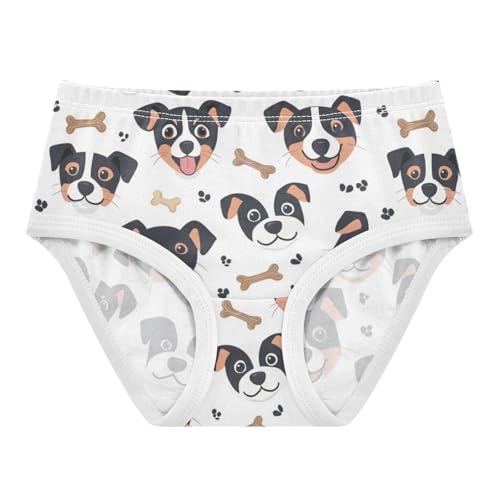 ZZKKO Happy Dog Bones Girls Underwear Toddler Panties for Girls Comfort Brief Size 2-8T