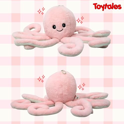 Image of TOYTALES Plush Giant Realistic Stuffed Z8 Octopus Animal Soft Toy, 45CM Pink
