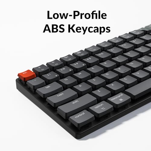 Image of Keychron K3 Version 2, 84 Keys Ultra-Slim Wireless /Wired Mechanical Keyboard with White LED Backlit, Low-Profile Gateron Mechanical Blue Switch Compatible with Mac Windows