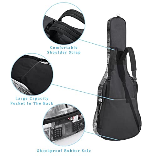 Hondank Housse de transport étanche pour guitare avec bandoulière réglable Texture rayée rétro, Multicolor 04, 42.9×16… - Les Beatles, Paul McCartney, John Lennon, RIngo Starr, George Harrison Hondank Housse de transport étanche pour guitare avec bandoulière réglable Texture rayée rétro, Multicolor 04, 42.9x16… – Image 4