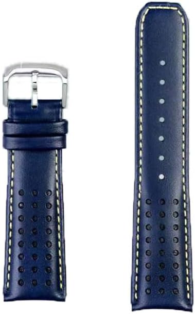 23MM LEATHER STRAP FOR CITIZEN WATCH BAND AT8020-03L H800-S081165 BLUE ANGELS WITH YELLOW LINE