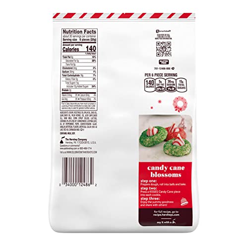Hershey's Kisses Candy Cane Mint With Stripes And Candy Bits Candy 30.1 Oz Bulk Bag #TOP1