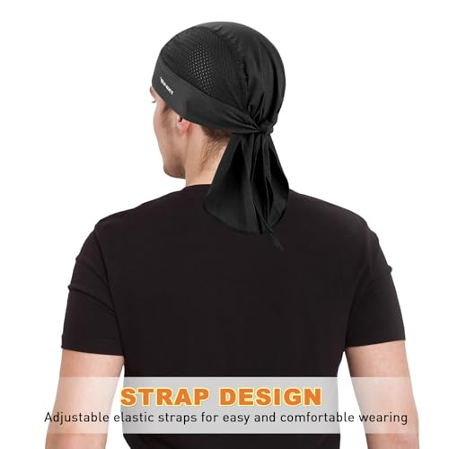 Image of YANIKY Bandanas Skull Caps for Men, Women Skull Cap Helmet Liner Cycling Hat Durags Motorcycle Bandana Sweat Wicking Do Rag
