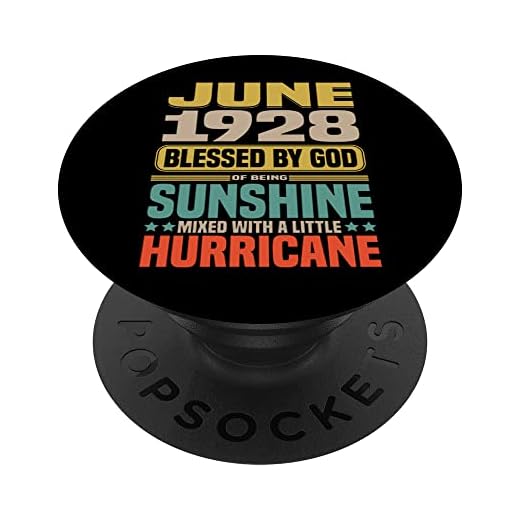 Cumpleaños 365 Junio 1928 Bendito por Dios regalo de cumpleaños 94 PopSockets PopGrip Intercambiable